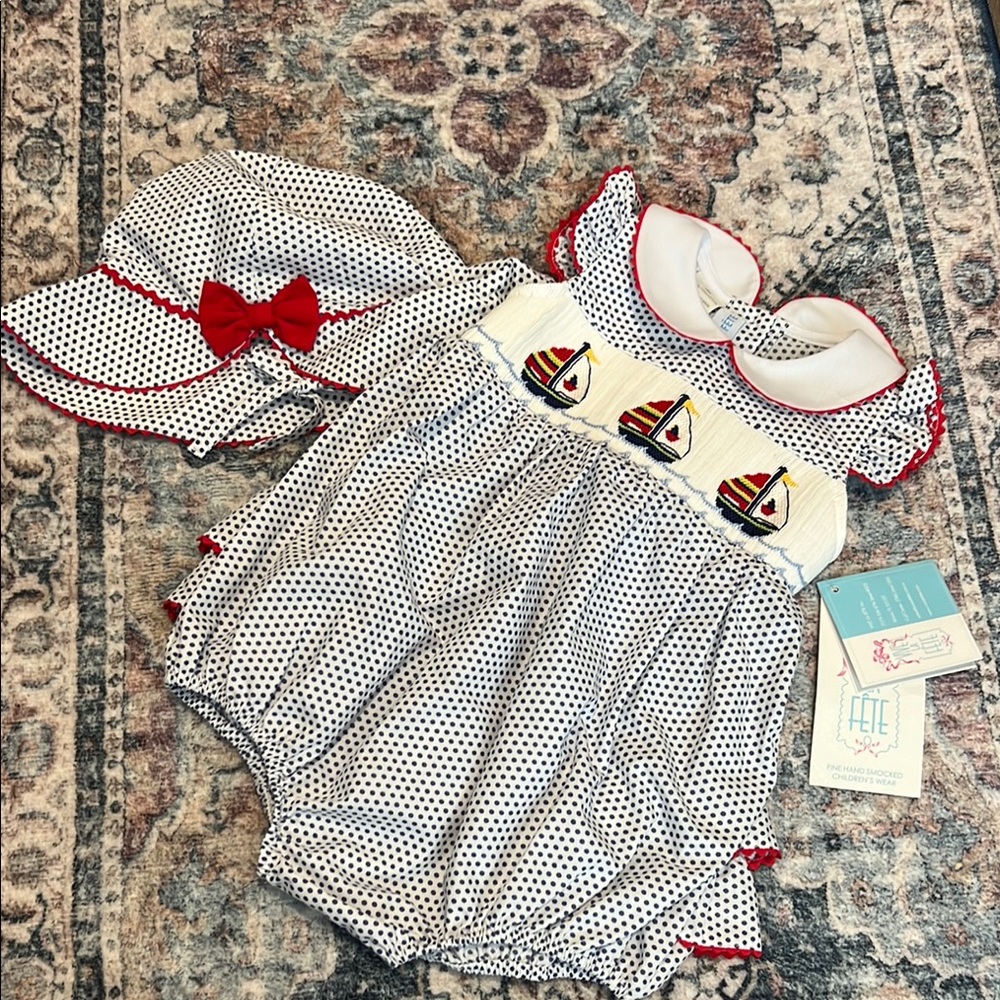 Polka Dot Sailboat Kids Matching Set